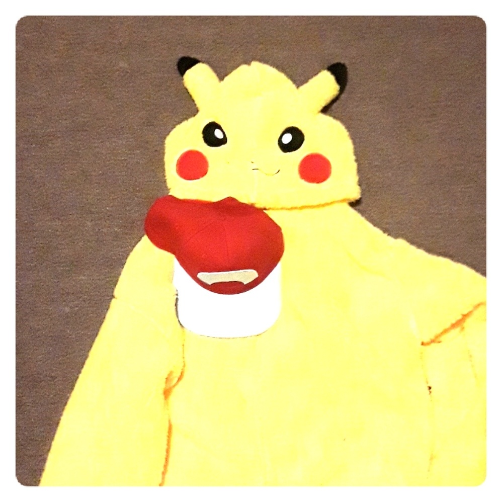 Pikachu Onezie with Pokemon Red Hat!